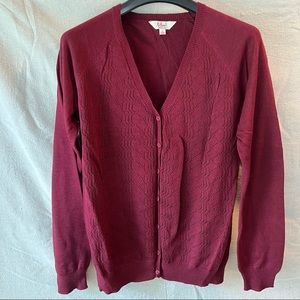 ModCloth Myrtlewood Pointelle Front Panel Cardigan